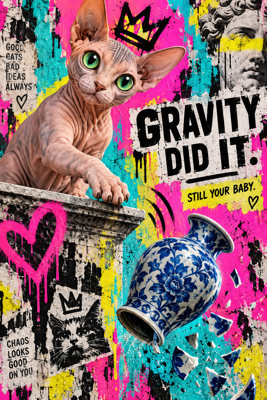 Gravitace za to může – motiv