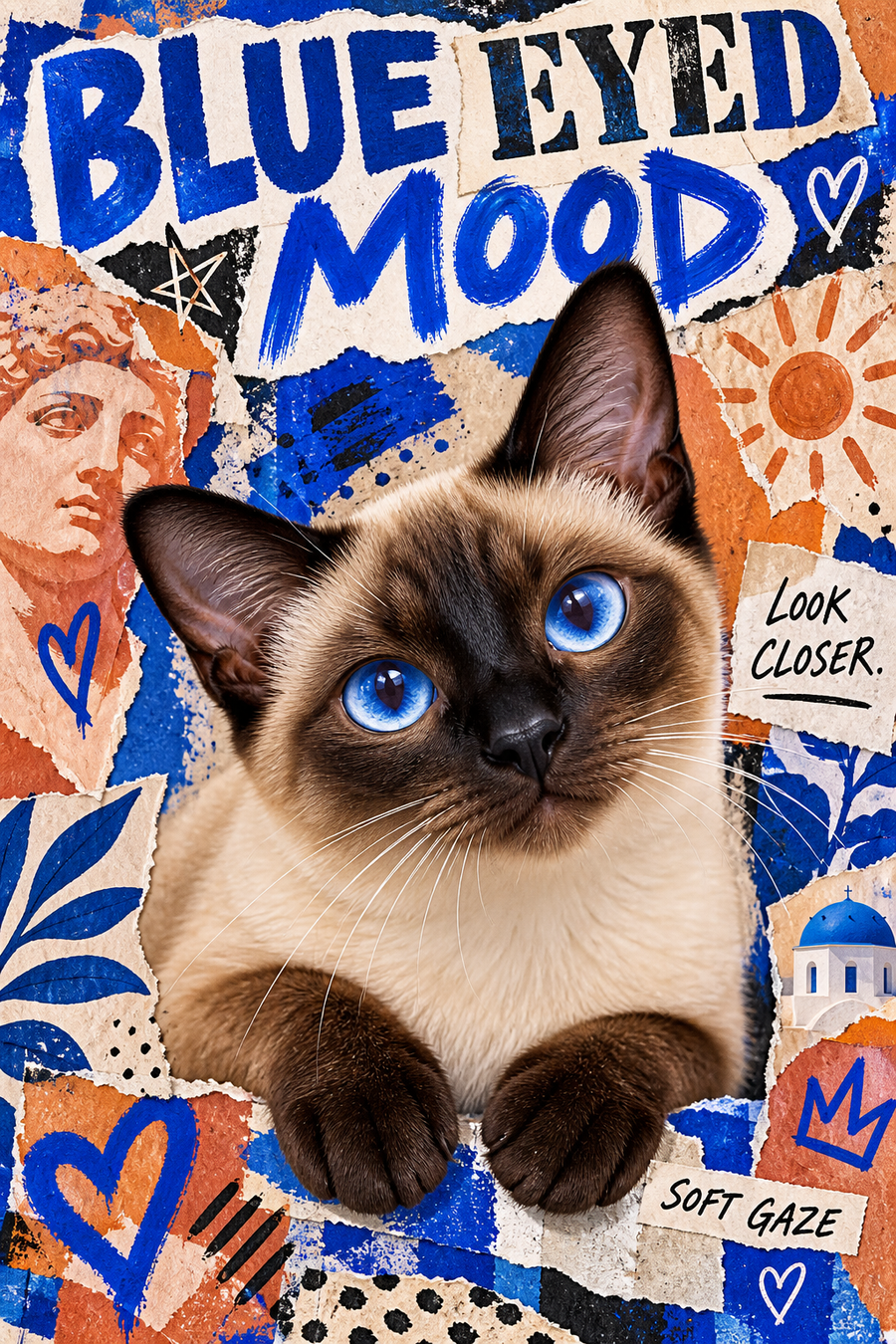 Modré oči města – detail motivu