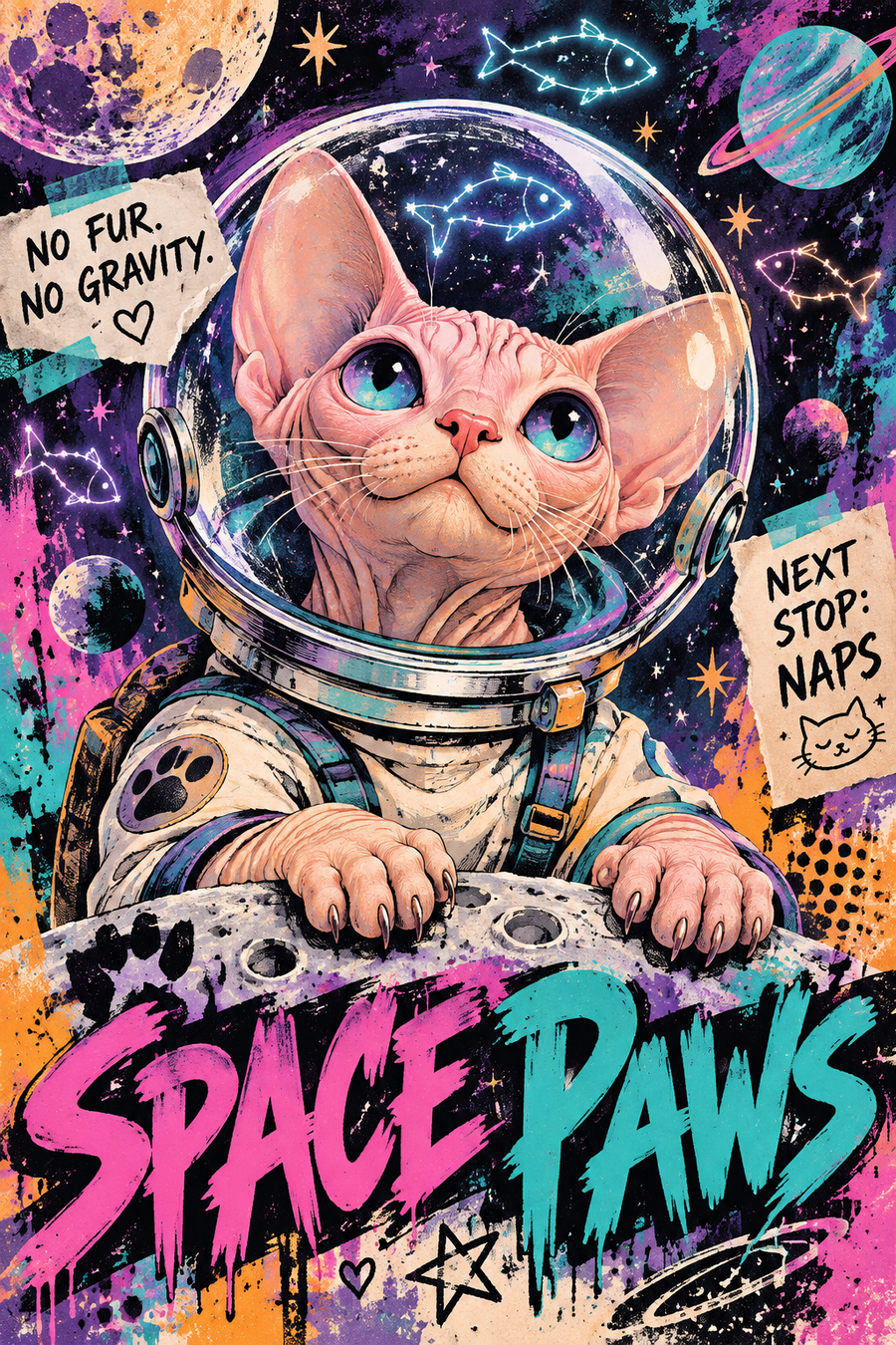 Nahý astronaut – detail motivu